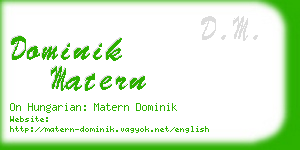 dominik matern business card